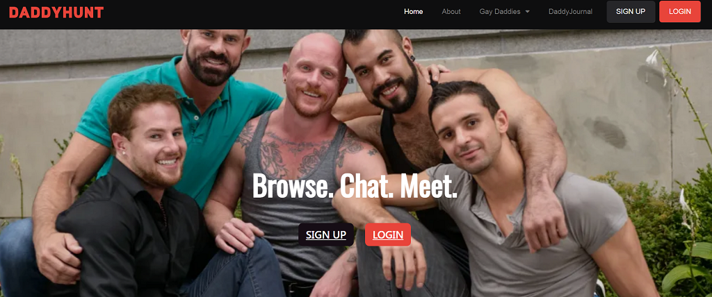 Daddyhunt website main page