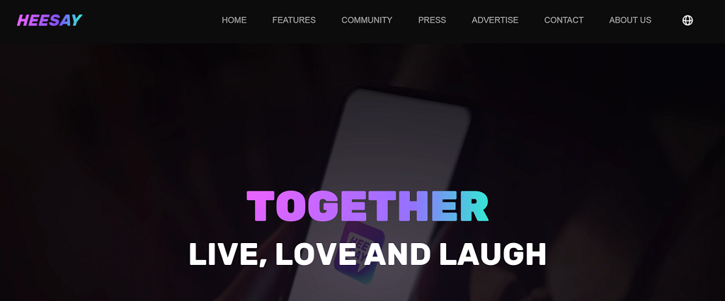Say website main page