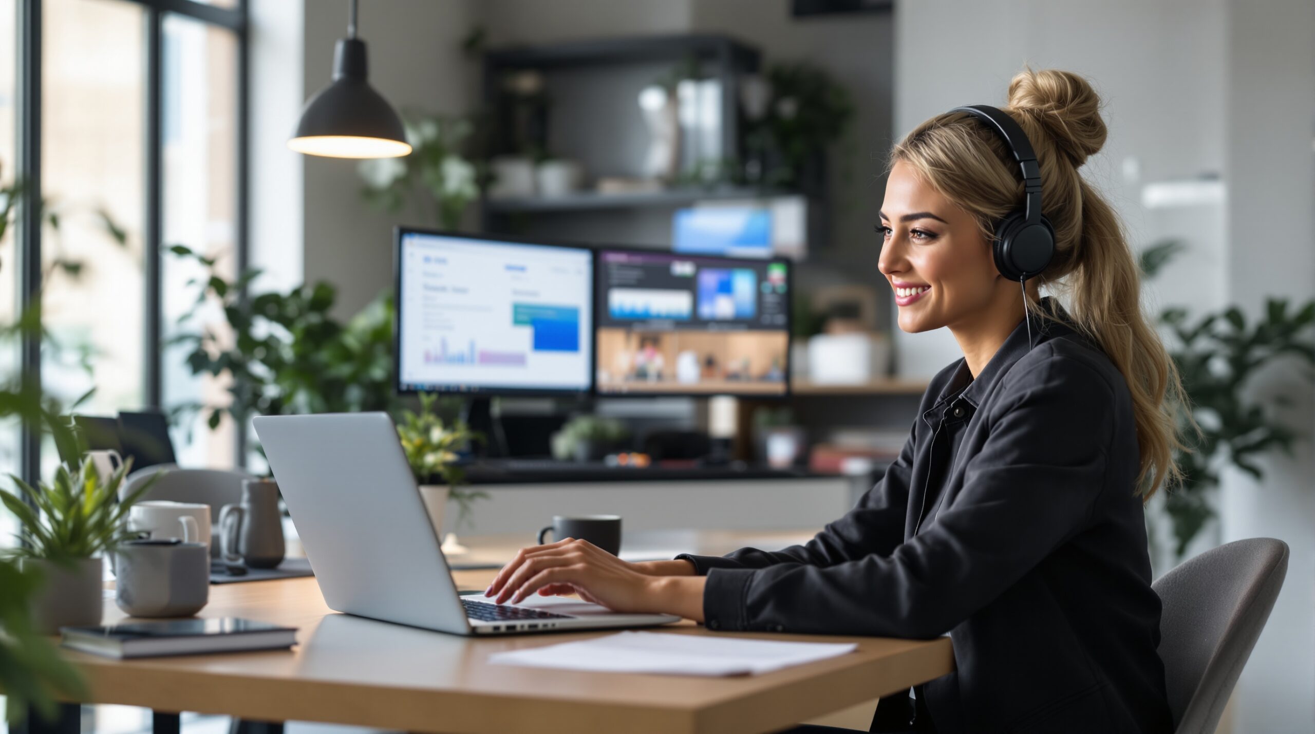 A customer success professional reviewing CRM onboarding and support workflows for a white label platform